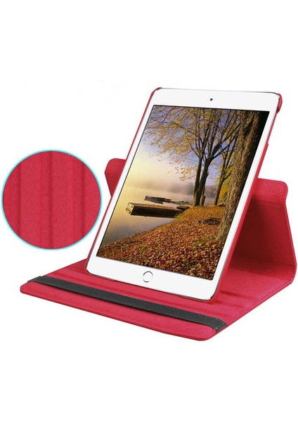 Apple iPad 10.2 2021 (9.Nesil) Kılıf Uyku Modlu 360 Derece Dönebilen Standlı Tablet Kılıfı Mor
