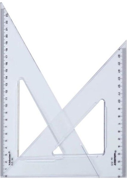 Gönye 45 60 Plastik 2 Li Takım 26 cm Yıldızlar Gönye Takımı 1 Paket Orta Boy fiyatları