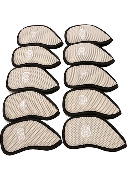 10 Adet / Paket Meshy Golf Demir Kapakları Seti Headcover Çoğu Ütüler Silver Fit (Yurt Dışından) fiyatları