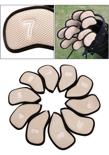 10 Adet / Paket Meshy Golf Demir Kapakları Seti Headcover Çoğu Ütüler Silver Fit (Yurt Dışından) fırsatları