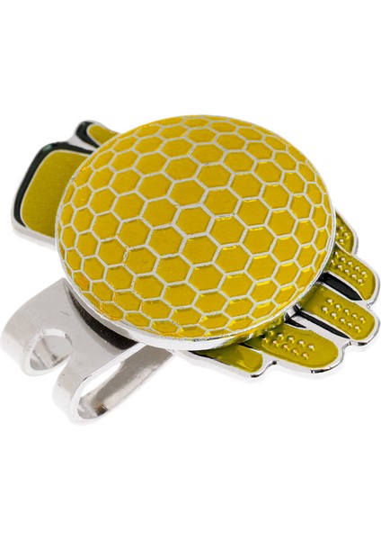 Şekil Golf Şapka Klip Manyetik Top Marker Golfçü Sarı (Yurt Dışından)