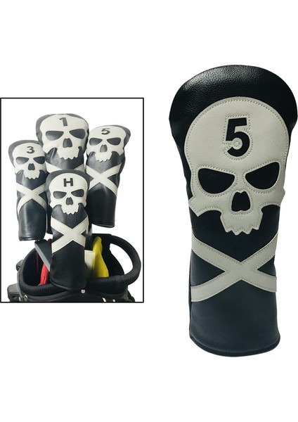Su Geçirmez Pu Deri Golf Headcover No. 1 3 5 Ut Ahşap Fairways Sürücü Hibrid Kafa Kapak Koruyucu Kılıf No. Tag, Golf Aksesuarları - No.5 (Yurt Dışından) modelleri