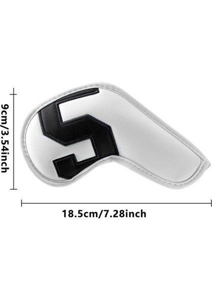 10X Golf Demir Headcover Pu Club Takozları Koruyucu Siyah Beyaz Kapakları (Yurt Dışından) fırsatları