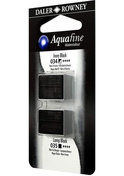 Aquafine 1/2 Tablet Suluboya Ivory Black + Lamp Black 2'li Set