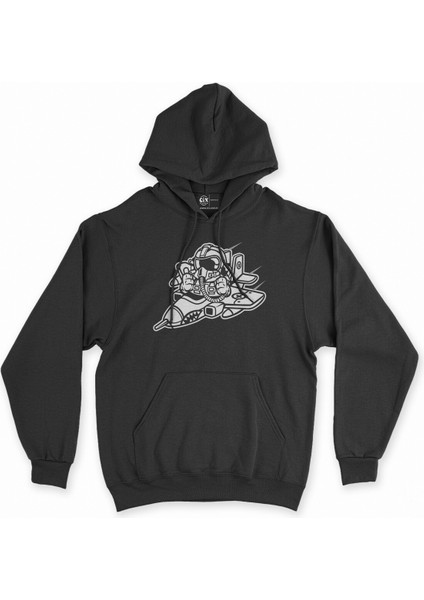 Cix Pilot Siyah Kapşonlu Sweatshirt Hoodie