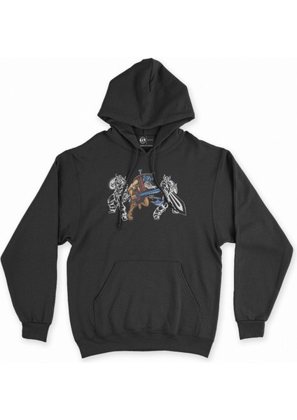 Cix Vikingler Siyah Kapşonlu Sweatshirt Hoodie