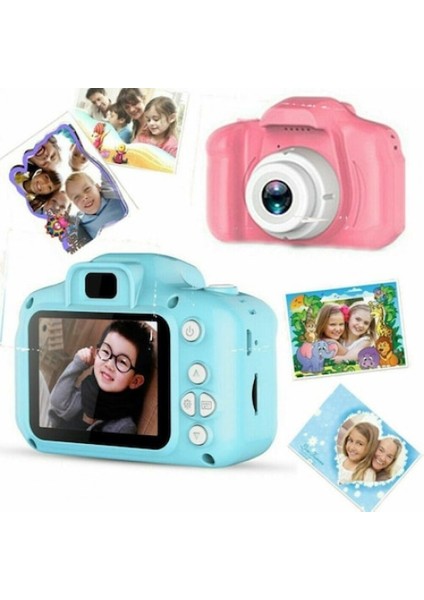 Hd Mini 1080P Kamera Çocuklar Için Dijital Fotoğraf Makinesi Cmr9 (Mavi)