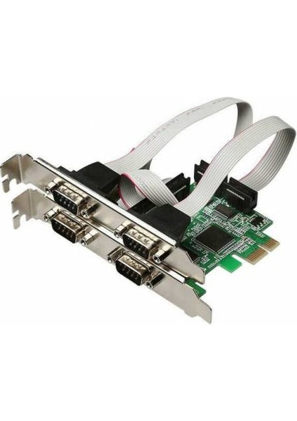 Pcı-E Pcı Express 4 Port RS232 9pin Com Db9 Seri Pci-Exp 4 Port RS232