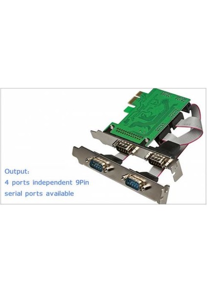 Pcı-E Pcı Express 4 Port RS232 9pin Com Db9 Seri Pci-Exp 4 Port RS232