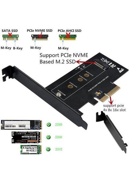 Pci Exp 4x Nvme Kart 4x Nvme Pci Kart Nvme SSD Bilgisayar Bağlantı Kartı Chia Coin Nvme Kart 4x