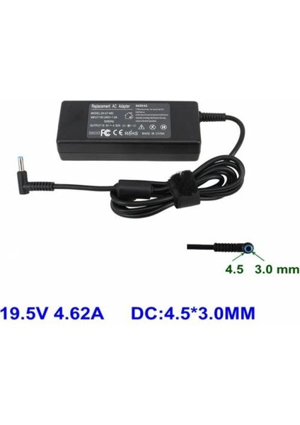 Hp 19.5V 4.62A 90 W 4.5*3.0 Adaptör Hp Pavilion 19.5 Volt 4.62 A