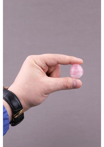 Pembe Kuvars Doğal Taş Tamburlanmış Parça