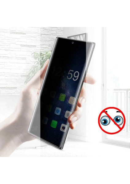Samsung Galaxy S20 Plus Tam Kaplayan 6D Polymer Nano Glass Ekran Koruyucu Siyah modelleri