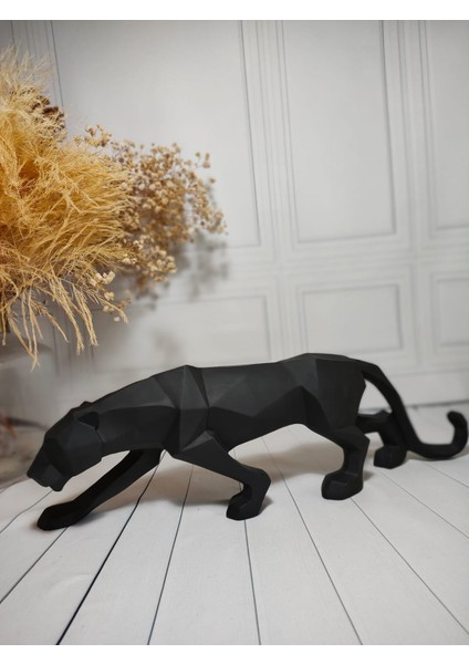 Melindagift Kübik Jaguar Leopar Puma Biblo Heykel (43X 14)