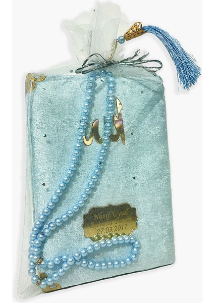 Inci Tesbihli Keseli Kadife Yasin 10 Adet Set