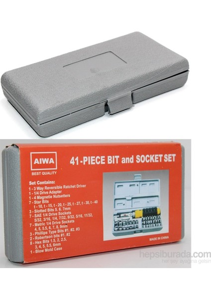 Aiwa 41 Parça Tornavida ve Lokma Seti