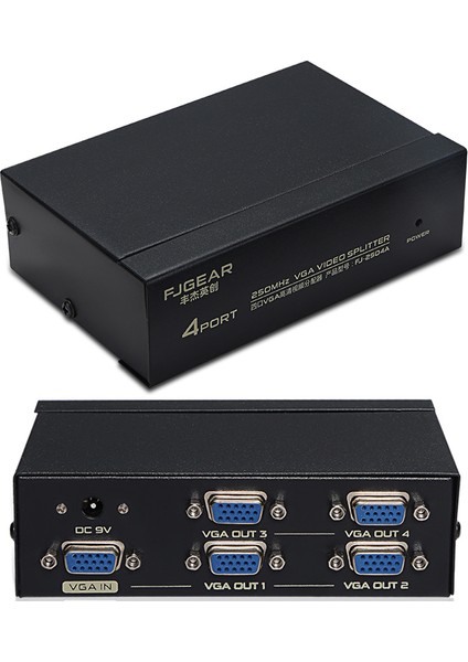 PM-6228 4 Port 250 Mhz Monitör Çoklayıcı VGA Splıtter Dağıtıcı