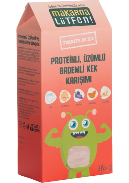 Proteinli Üzümlü & Bademli Kek Karışımı