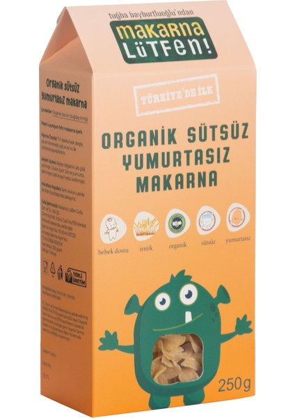 Makarna Lütfen Organik Sütsüz Yumurtasız Makarna