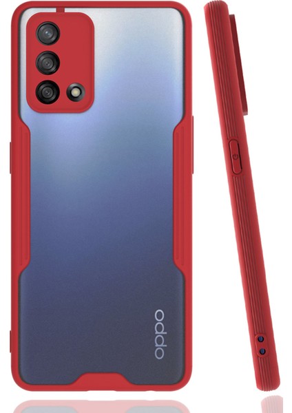 Oppo A74 4g Kılıf Kamera Korumalı Arkası Mat Silikon - Kırmızı