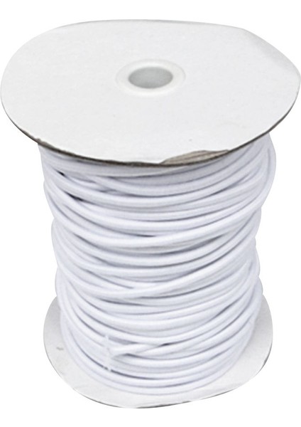 4mm x Şok Kablosu / Bungee Kordon - Kamp, ​​tekne, Karavan, Gölgelik 3m Beyaz (Yurt Dışından)