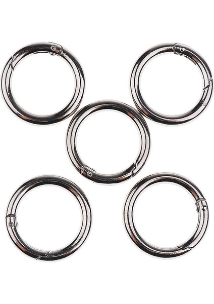 5x Yuvarlak Push Kapısı Yapış Açık Kanca Anahtarlık Anahtarlık O Şekli Karabina 30MM (Yurt Dışından)
