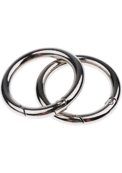 5 Adet Gümüş Yüzük Toka Kilitleme Karabinerleri Yuvarlak Bahar Yapış Klipler Kanca 44MM (Yurt Dışından) fırsatları