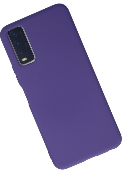 Vivo Y20 Kılıf Lansman Içi Kadife Silikon - Mor modelleri