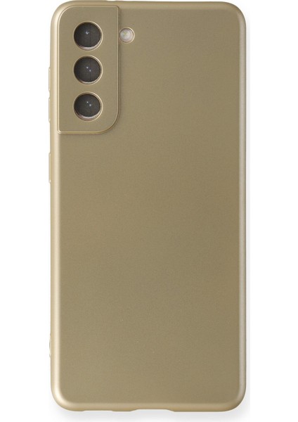 Samsung Galaxy S21 Fe Kılıf Yumuşak Dokulu Premium Silikon - Gold