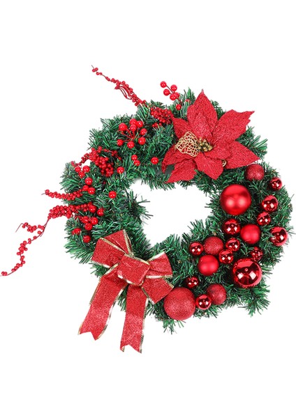 45 cm Yapay Noel Çelenk Ev Dekor Duvar Süs Dekor Stil 3 (Yurt Dışından)