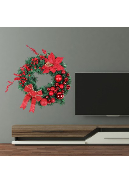 45 cm Yapay Noel Çelenk Ev Dekor Duvar Süs Dekor Stil 3 (Yurt Dışından) modelleri