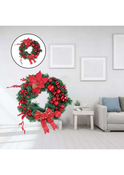 45 cm Yapay Noel Çelenk Ev Dekor Duvar Süs Dekor Stil 3 (Yurt Dışından) fırsatları