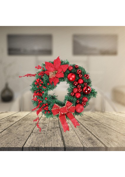 45 cm Yapay Noel Çelenk Ev Dekor Duvar Süs Dekor Stil 3 (Yurt Dışından) indirimleri