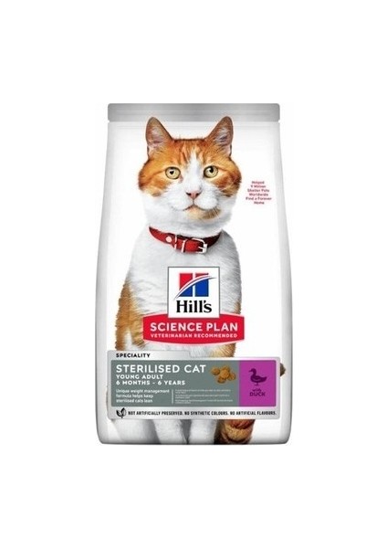 Ördek Etli Kısırlaştırılmış Kedi Maması 1,5kg