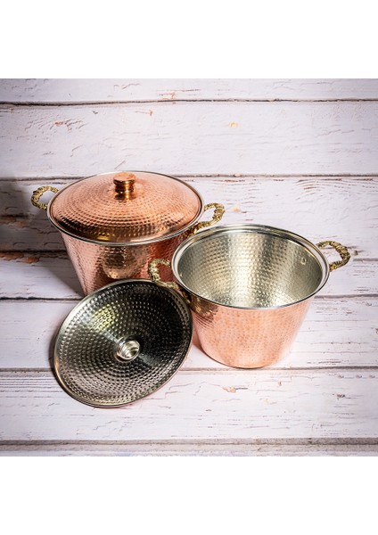 Nefertum Dövme Bakır Perde Pilavı Tenceresi