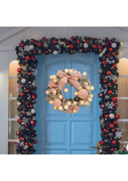 Asılı Çelenk 30 LED Işıkları Dekorasyon Tema Parti Penceresi Için 11.8 Inç Çelenkler Ev - Pembe (Yurt Dışından) modelleri