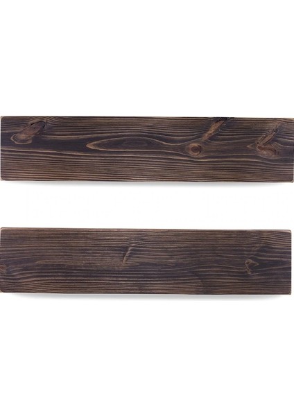 Ikili Masif Ahşap Gizli Vidalı Uçan Raf - 2 x 40 cm