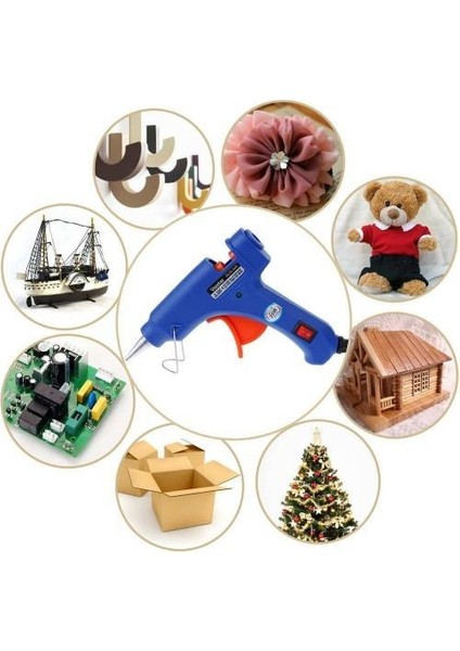 20 Watt, Silikon Tabancası, 10 Adet Mum Silikon, Sıcak Yapıştırıcı, Anahtarlı fırsatları