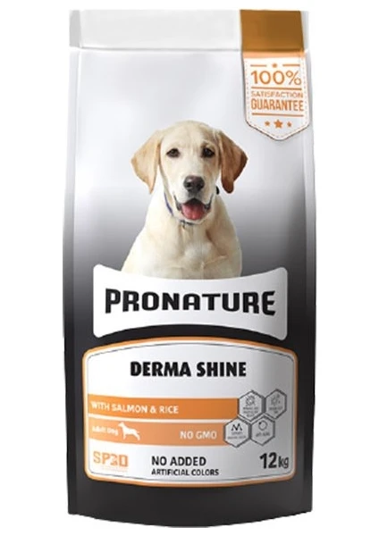 Derma Shine Somonlu ve Pirinçli Yetişkin Köpek Maması 12 kg