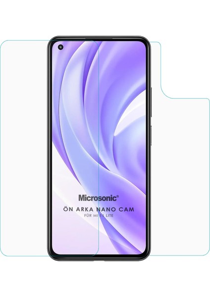 Xiaomi Mi 11 Lite Ön + Arka Nano Glass Cam Ekran Koruyucu