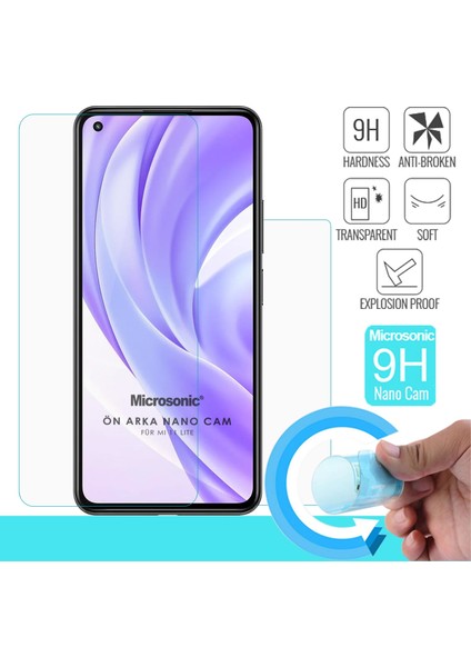 Xiaomi Mi 11 Lite Ön + Arka Nano Glass Cam Ekran Koruyucu