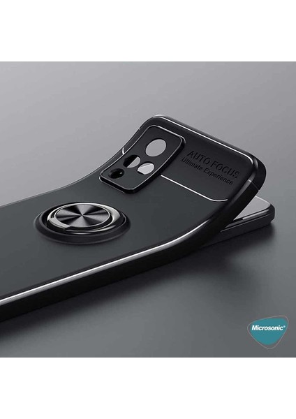 Vivo V21 Kılıf Kickstand Ring Holder Kırmızı