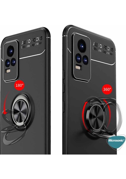 Vivo V21E Kılıf Kickstand Ring Holder Lacivert indirimleri