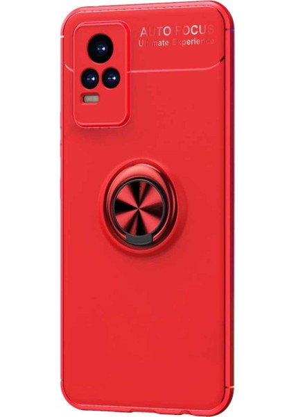 Vivo V21E Kılıf Kickstand Ring Holder Kırmızı fiyatları