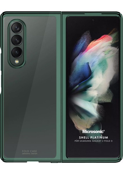 Samsung Galaxy Z Fold 3 Kılıf Shell Platinum Koyu Yeşil