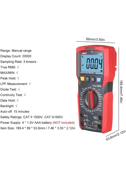UT-89XE Dijital Multimetre