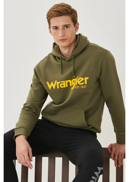 WRANGLER Erkek Regular Fit Normal Kesim Kapüşonlu Sweatshirt