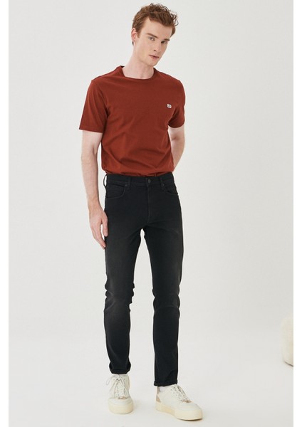 Luke Slim Tapered Fit Normal Bel Esnek Jean Kot Pantolon fırsatları
