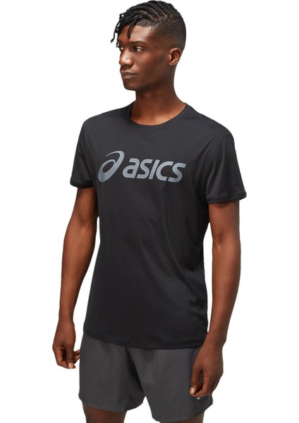 CORE Asics TOP Erkek Siyah Tshirt - 2011C334-002