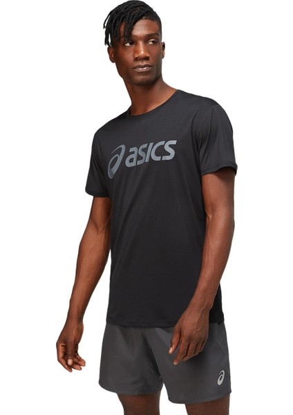 CORE Asics TOP Erkek Siyah Tshirt - 2011C334-002